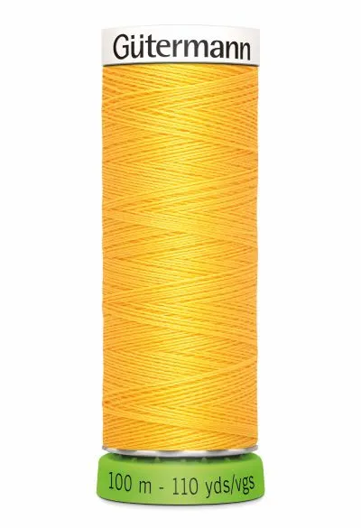 Gutermann Sew All Thread - Yellow Recycled Polyester rPET Colour 417