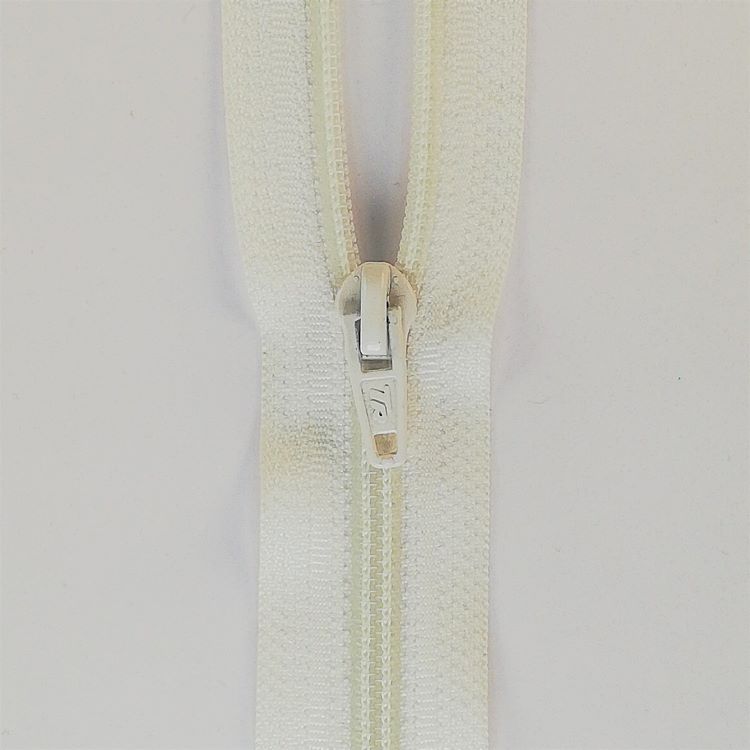 Zip - 86cm Open End Nylon - White