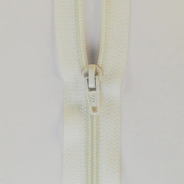 Zip - 86cm Open End Nylon - White