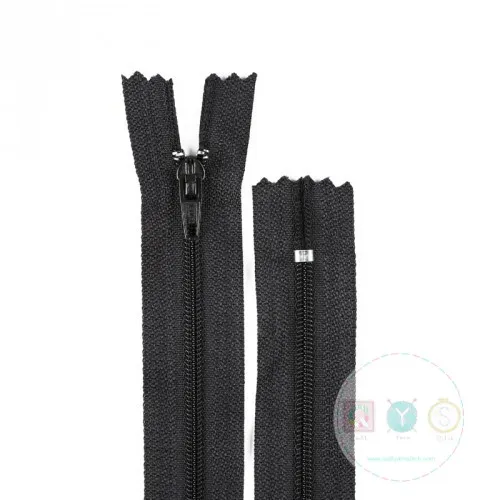 Zip - 10cm Closed Nylon - Black